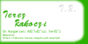 terez rakoczi business card